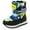 Neon Peaks, variant on JAN & JUL Kids Water Resistant Pull-On Tall Winter Boots (Black, US Size 8.5)