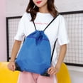 thumbnail image 2 of Drawstring Backpack Sports Bag With Front Zipper Pocket And Inner Pocket Sack, 2 of 6