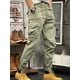 thumbnail image 2 of Pantalones cargo multibolsillos verdes para senderismo al aire libre para hombre, pantalones para hombre, color caqui, con múltiples bolsillos, ropa emo de otoño, más barata, nueva, suelta, 2 of 5