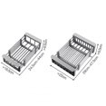 thumbnail image 5 of Extend Kitchen Sink Drain Basket Scalable Stainless Steel Sink Basket Strainer For Sponge Brush Soap Dish Cloth Rag small gray, 5 of 5