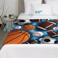 thumbnail image 5 of Super Fan Sports Fleece Blanket for Bed, 50" x 60" Sports Fan Fleece Throw Blanket for Men, Women and Kids - Super Soft Plush Sports Blanket Throw, 5 of 7