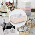 thumbnail image 4 of Open Home Storage Bins Durable Foldable Fabric Organizers for Clothes Toys Books 15.75x10.63x6.96 in Small Floral Pastel Pink Background, 4 of 7