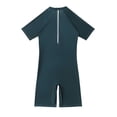 thumbnail image 4 of Godom Boys One Piece Swimsuit Short Sleeve Swim Shirt UPF 50+ Sun Protection Bathing Suits Surfing Suit for Kids, 4 of 7