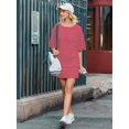 thumbnail image 4 of Vestido de verano Yousify 2025, camiseta holgada a rayas rojas y blancas, 4 of 5