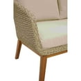 thumbnail image 3 of Benjara 2 Piece Outdoor Loveseat and Table with Resin Wicker Wrapping, Brown, 3 of 5