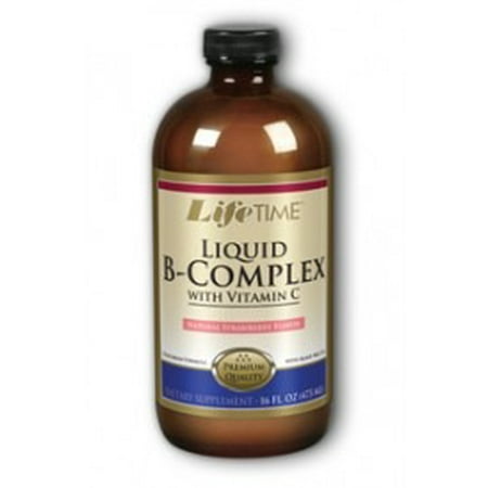 Pro Complex Strawberry - Liquid B Complex with Vitamin C Strawberry Pre Acidified 750 mg LifeTime 16 oz Liquid