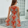 thumbnail image 6 of Lobster Art Prints Women's Tank Dress V Neck Sleeveless Summer Sundress, 6 of 7