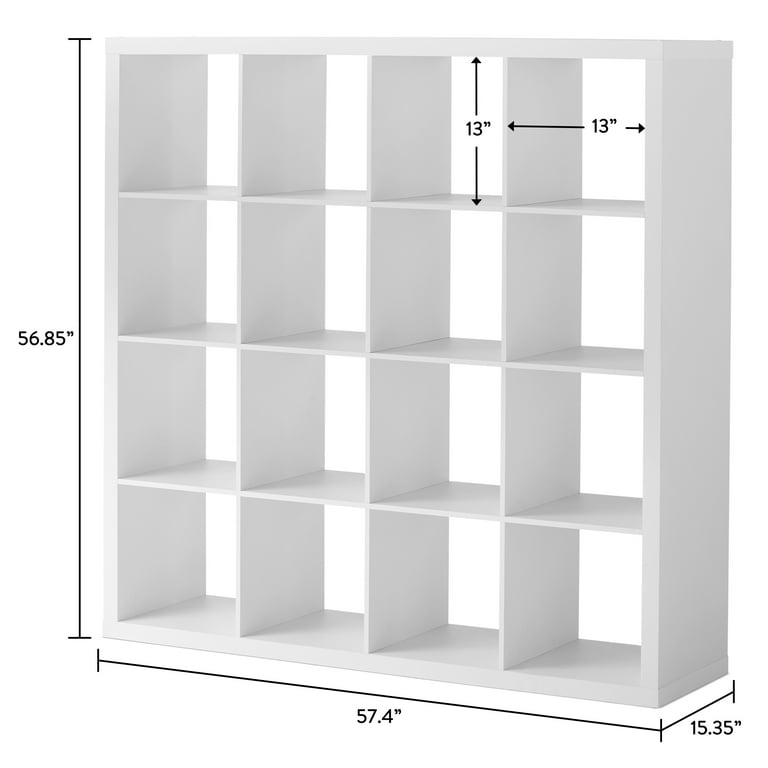 Better Homes & Gardens 16-Cube Storage Organizer, White Better Homes & Gardens 16-Cube Storage Organizer, White