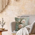 thumbnail image 2 of Vintage Floral Throw Pillow Cover Gifts 18x18, Cottagecore Cottage Core Botanical Flower Decor Pillow Cases for Bedroom Living Room, Elegant Peony Pink Rose Pillowcases for Couch Bed Sofa, 2 of 7