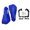 Blue, variant on Quick Mount Motorcycle Handguards Strong ABS Component Protective ABS Hand Shielding Set for Trail Riding & City Use