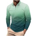 thumbnail image 2 of Haoxianjian Mens Golf Shirt White Henleys Shirts For Men Men Casual Turn-Down Collar Printing Pullover Fitness Sports Long Sleeves T Shirt Blouse Men'S Fashion Sweatshirts, 2 of 5