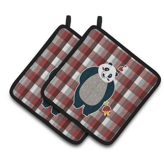 Caroline's Treasures Panda Love Pair of Pot Holders