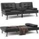 thumbnail image 1 of Shahoo Convertible Folding Futon Sofa Bed Sleeper Couch for Living Room Faux Leather Upholstered Loveseat My Lux Decor Round, 1 of 7