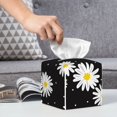 thumbnail image 6 of Kdxio Daisies Flowers Print Tissue Box Cover,Square Decorative PU Leather Facial Paper Case Organizer Holder Dispenser for Bathroom,Night Stands,Desk,Car 5.2''X5.2''X5.2'', 6 of 8