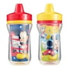 Disney Mickey Mouse Insulated Hard Spout Sippy Cups With One Piece Lid, 9 Oz, 2 Pk