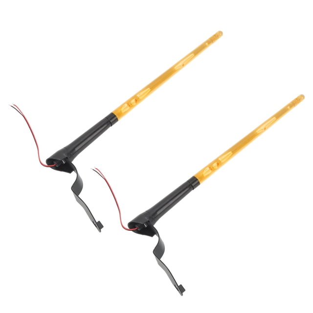 Luces de látigo de 2 uds., lámpara de mástil de antena iluminada en ámbar de 340mm de largo para ATV UTV