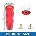 thumbnail image 3 of Unique Bargains Universal Gear Shift Knob Acrylic Car for Automatic and Manual Vehicle with 2 Adapter Red 1Set, 3 of 7