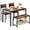 Brown, variant on Shahoo Kitchen Table and 2 Chairs for 4 with Bench, 4 Piece Dining Sets for Small Space, Brown