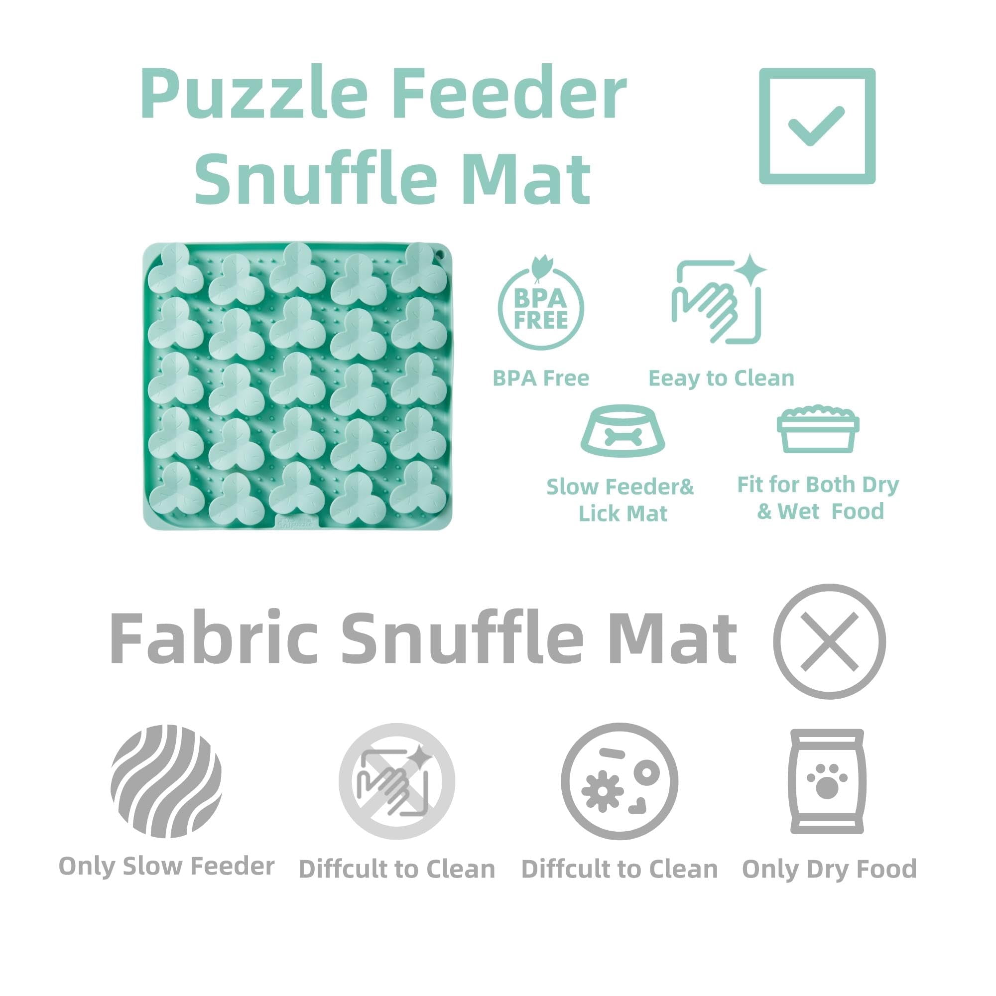 PuzzleFeeder Dog Puzzle Mat Green