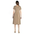 thumbnail image 4 of 24/7 Comfort Apparel Womens Midi Dress with Short Sleeves and Pocket Detail, 4 of 4