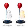 thumbnail image 5 of 3D Printed Ghost Figurine With Red Balloon, Tabletop Desk Shelf Ornament, Non Light Version, Style A., 5 of 9