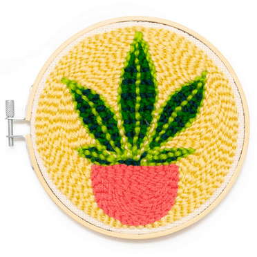 Kikkerland Plant Punch Needle Kit