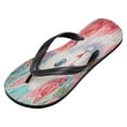 thumbnail image 2 of YAZAOOSummer Flip Flops Creatively White Cat Surrounded by Flowers Simple Beach Sandals, 2 of 8