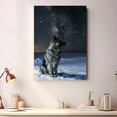 thumbnail image 4 of Starry Night Canvas Inspired Norwegian Elkhound Dog Pet Family Friend Peace Oil Painting Art Print Poster Wall Decor, 4 of 6