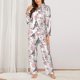thumbnail image 2 of Fotbe Paris Conjunto de Pijama de Manga Larga para Mujer con Estampado, Ropa de Dormir de 2 Piezas, Conjunto de Casa Suave y Cómodo con Bolsillos-Medium, 2 of 7