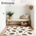 thumbnail image 3 of ODIKA 8'x10' Machine Washable Non-Slip Area Rug, Rustic Pinecone Berry Hearth Decoration Seasonal Gift Selection High Traffic Rug, Ivory, 732224, 3 of 7