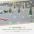 thumbnail image 2 of Spode Christmas Tree Gold 8.5oz Champagne Flutes (Set of 4) - Gold Rimmed Glasses, Festive Holiday Drinkware for Christmas Dinner, Wedding Gifts - Classic Holiday Glassware for Wine & Minosas, 2 of 7