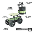 thumbnail image 3 of TheXceptional Wheelie Scoot with Tool Toter Handle Bucket Holder and Comfort Cushion, 3 of 4