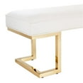 thumbnail image 5 of Michael Amini Belmont Place 17.75" Metal & Fabric Bed Bench in Cream/Bright Gold, 5 of 10