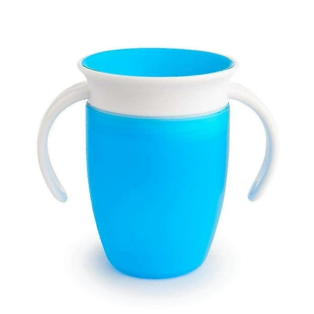 Silicone Products 360 Baby Drinking Cup For Children, Baby Anti-choking Cup, Drinking Cup With Handle (1 Piece, Blue)