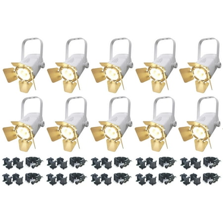 10 Chauvet DJ EVE TF-20 LED Par Wash Stage Theatre Fresnal Display Lights+Clamps