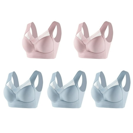 HYSYSB Sports Bras for Women bras for Women wireless Bra seamless Bra sticky Adhesive Vanity Panel Bra Yoga Crop Vest Bras Back Bras Materni Grey bralettes for Women Pink 3 2XL