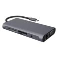 thumbnail image 1 of Hub usb, adaptador usb, hub 10 en un con Ethernet , 4K , VGA, puertos USB 3,0, puerto de carga PD, lector de tarjetas, Puerto Audio jinwen Adaptador de Dongle Hub USB C, 1 of 8