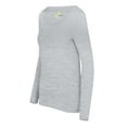thumbnail image 3 of Natural Uniforms Women's Long Sleeve Scoop-Neck T-Shirt Under Scrub (Heather Grey, X-Small), 3 of 5