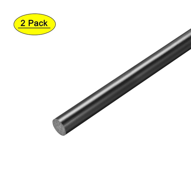 Unique Bargains FRP Fiberglass Round Rod, 7mm Dia 50cm Length, Black Engineering Round Bars Rods 2 pcs
