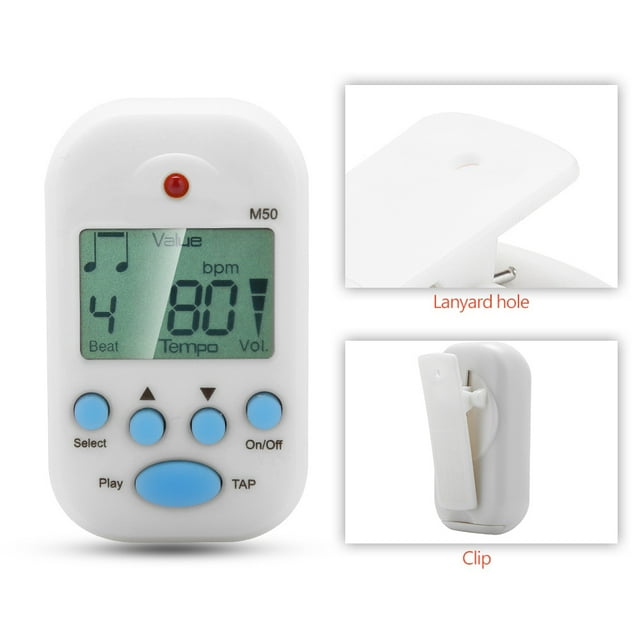 Metronome For Guitar, Digital Metronome Mechanical Metronome Rechargeable LCD Electronic Mini Digital Metronome Portable M65 Metronome with Battery For Guitar Piano
