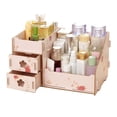 thumbnail image 1 of Caja de almacenamiento de escritorio de madera Organizador de suministros de oficina multifuncional Estuche cosmético adorable Methold JJ14122-07B, 1 of 3