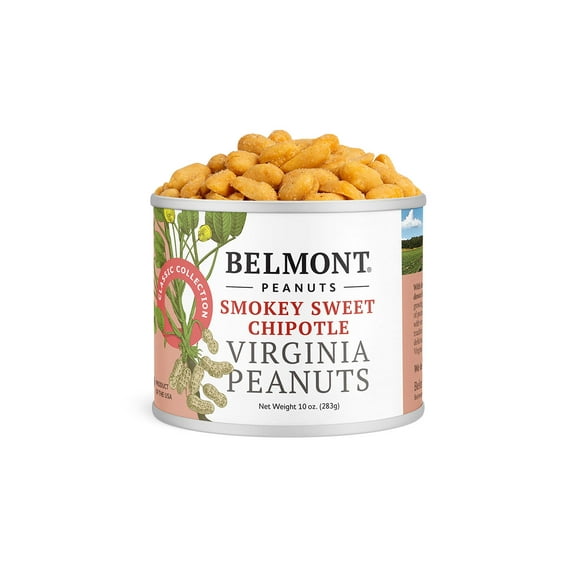 Belmont Peanuts Smokey Sweet Chipotle Virginia Peanuts, 10 oz