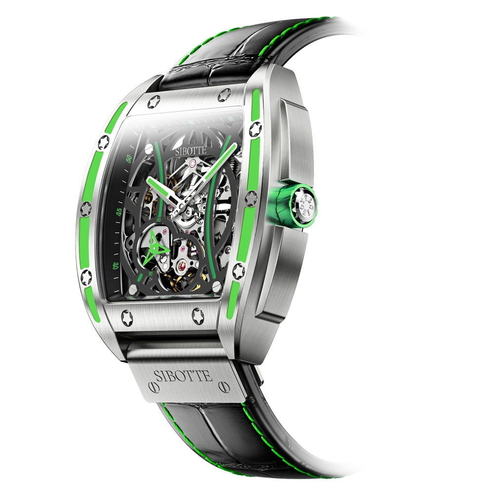 洋楽 Shilo It'sAbout That Time SIBOTTE Skeleton Japanese Automatic Self-Winding Movement 7570