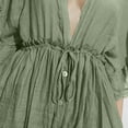 thumbnail image 6 of Babysbule Skirt for Women Plus Size Women's Summer Beach Blouse Button Drawstring Long Skirt Sun Protection Shirt, 6 of 9