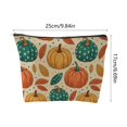 thumbnail image 2 of OCCOA Fall Zipper Makeup Bag with Pumpkin Maple Print Large Capacity Portable Toiletry Pouch for Travel Office Daily Storage, D, 2 of 6