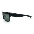 thumbnail image 6 of Mens Glass Lens Classic 90s Rectangle Sport Horrn Rim Sunglasses Matte Black, 6 of 8