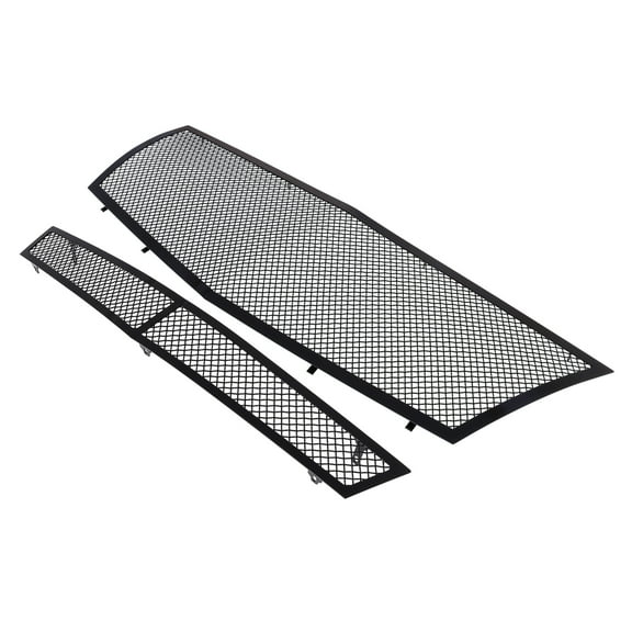 Compatible with 2008-2013 Cadillac CTS Black Stainless Steel Mesh Grill Combo N19-H86777A