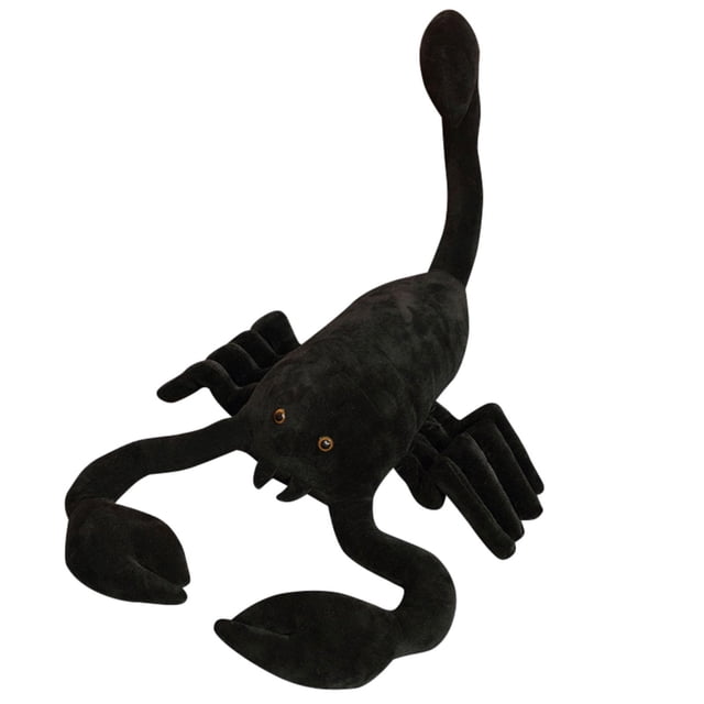 Juguete de peluche escorpión, peluche escorpión, sofá realista negro, animales rastreros, peluche escorpión