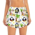 thumbnail image 2 of KLL Penguins On The Beach Pattern Shorts Women,Athletic Shorts High Waisted Running Shorts Pocket Sporty Short Gym Elastic Workout Shorts-X-Large, 2 of 7