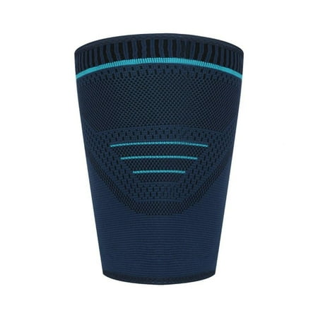 

Popvcly 1Pc Legwarmers Women Men Soft Breathable Anti-sweat Anti-slip Compression Thigh Protector Upper Leg cover Sportswear Knee Pads Dark Blue L